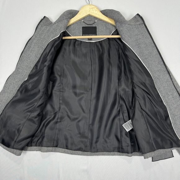 Banana Republic Wool Blend Twill Jacket Womens Petite Size 10 Zip Dress Jacket - Picture 9 of 14